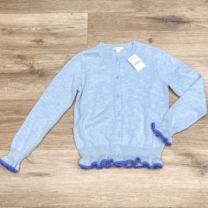 Crewcuts by J. Crew Girls Ruffle Trim Cardigan 8